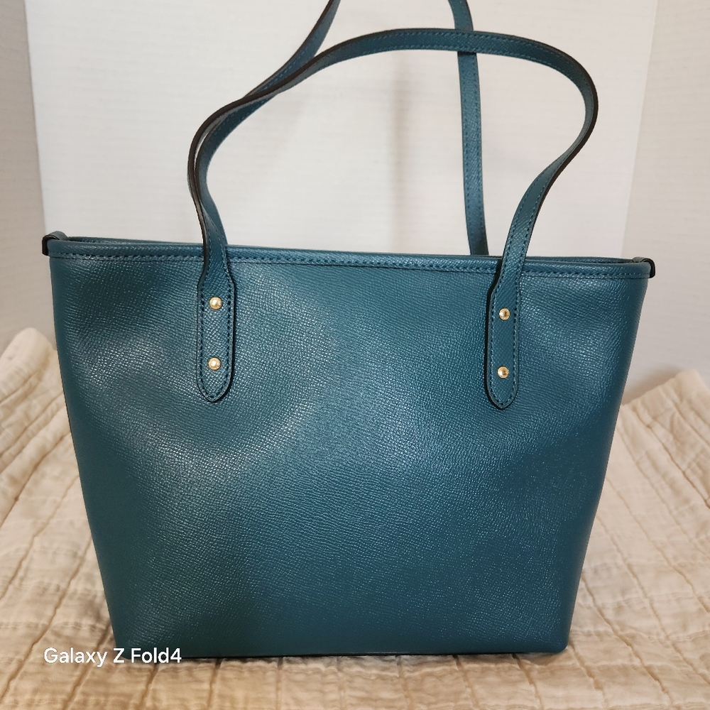COACH Blue Leather  Bag - Picture 5 of 8